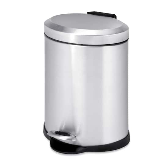 Honey Can Do 5L Oval Stainless Steel Step Trash Can
